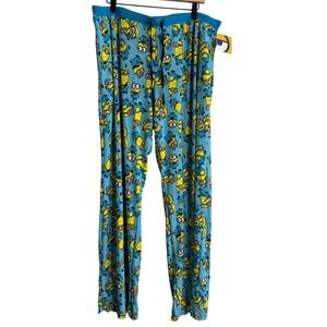 Illumination Minions Pajama Pants Womens XL Blue Character Print Sleepwear NEW